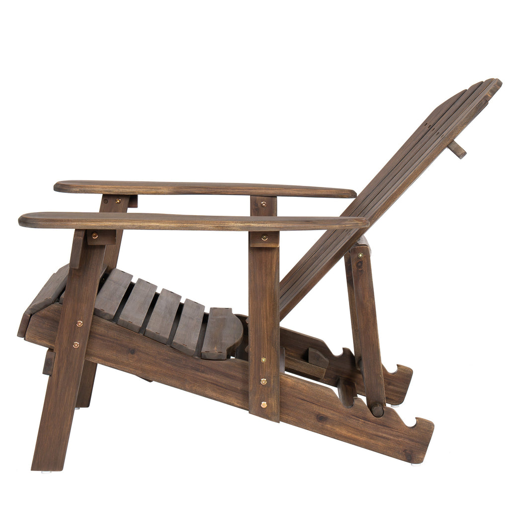 Malibu Adirondack Chair with Foldable Design - Acacia Wood
