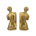 Venus de Milo Bookends with Gold Finish - Set of 2