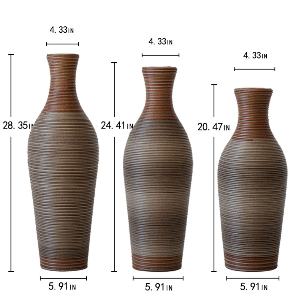 Classic And Neat Floor Vase with High Independent Stand - Multiple Colors