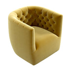 Ergonomic Design Swivel Chair with Tufted Accent - Multiple Colors