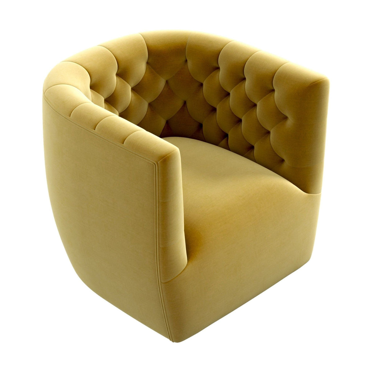 Ergonomic Design Swivel Chair with Tufted Accent - Multiple Colors