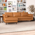 Corner Sectional Sofa with Removable Cushions - Orange