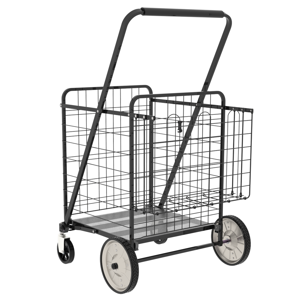 Bigger Super Jumbo Shopping Cart with Foldable Metal Frame - Metal