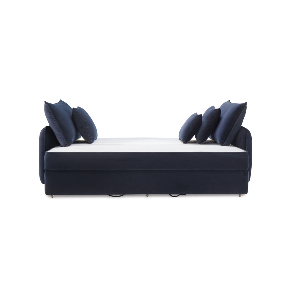Irina Pull-Out Sleeper Sofa with Storage and Removable Cushions - Dark Gray or Blue