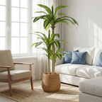 5' Artificial Dracaena Tree with Realistic Green Leaves - Green