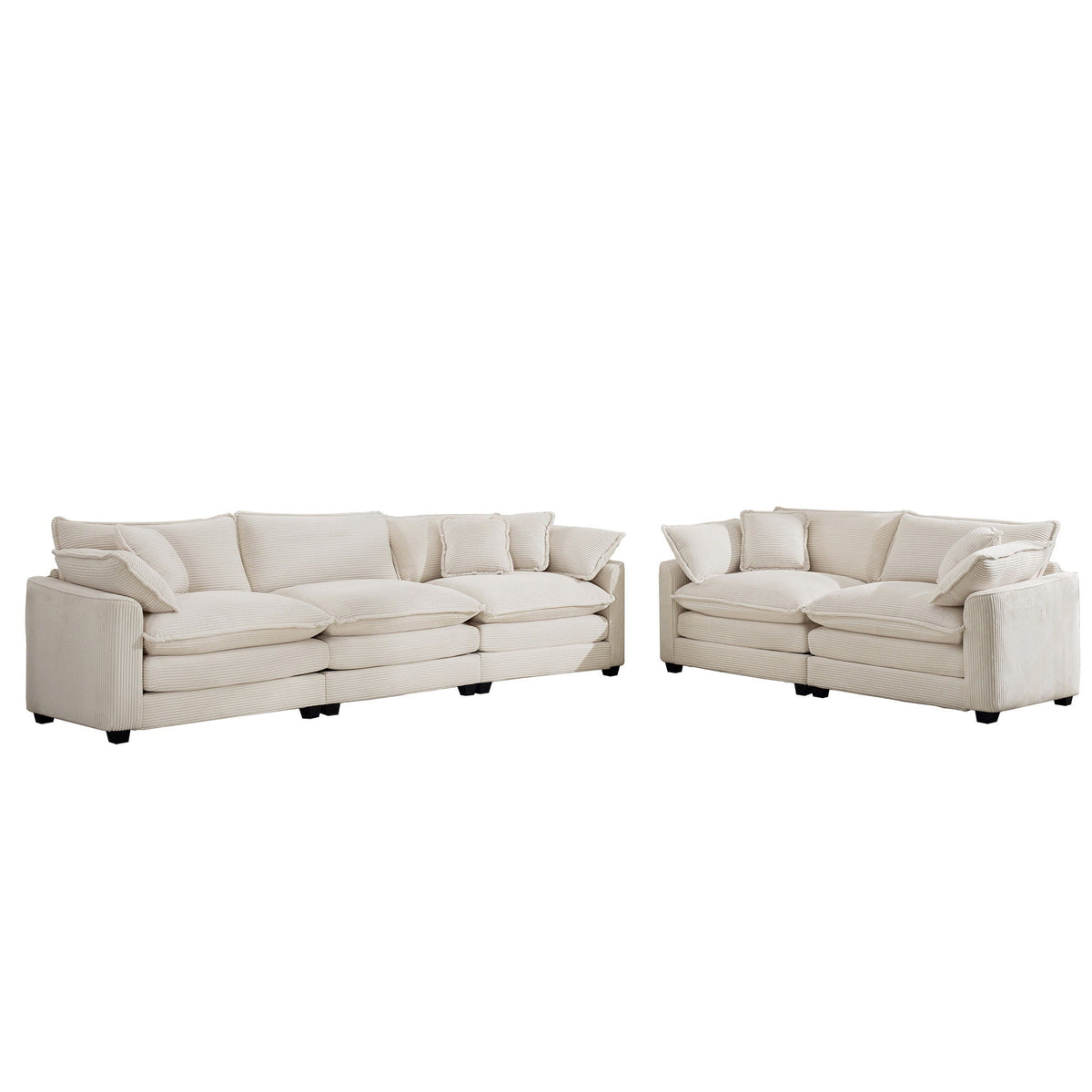Oversized Deep-Seat Fabric Sofa & Chair Sets