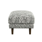Abstract Ottoman - Upholstered Ottoman with Engineered Wood Frame - Black
