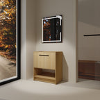 Modern Freestanding Bathroom Vanity with 2 Doors - Light or Dark Brown