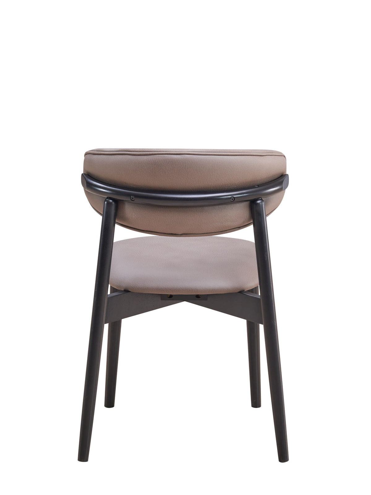Lanae Polished Microfiber Side Chair Set of 2 with Foam Support - Gray