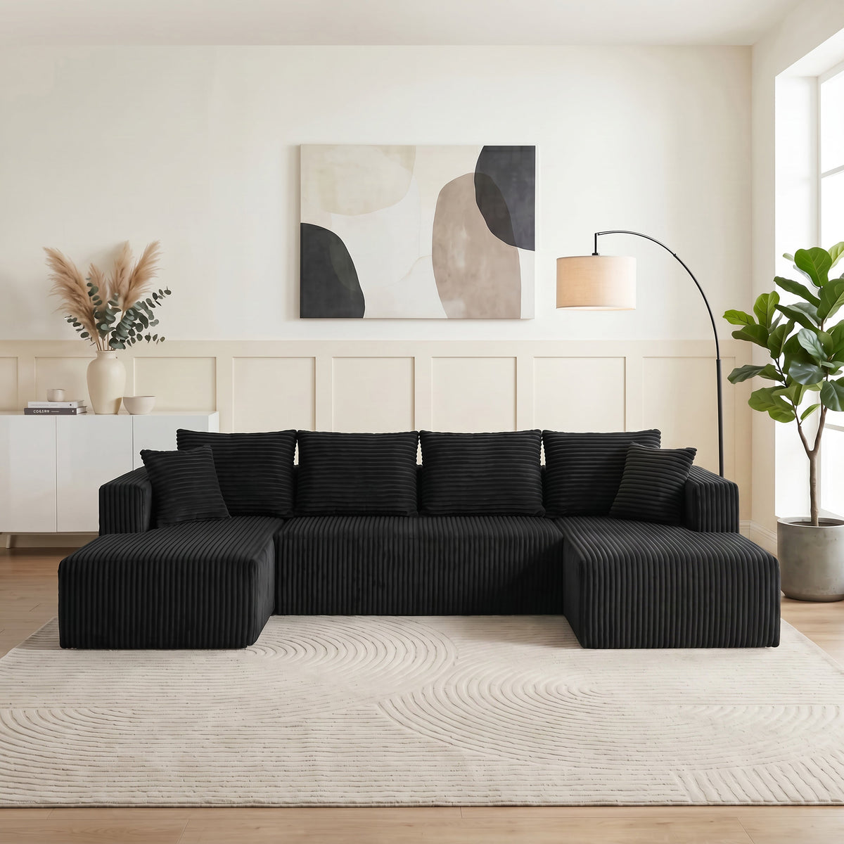 132.1 Inch Modular Sectional Sofa with Double Chaise
