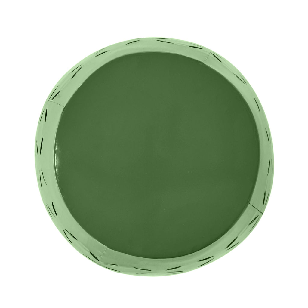 Barrel Shape Outdoor Side Table with Durable Metal Design - Yellow or Green