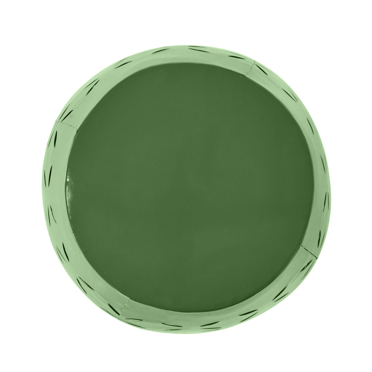 Barrel Shape Outdoor Side Table with Durable Metal Design - Yellow or Green