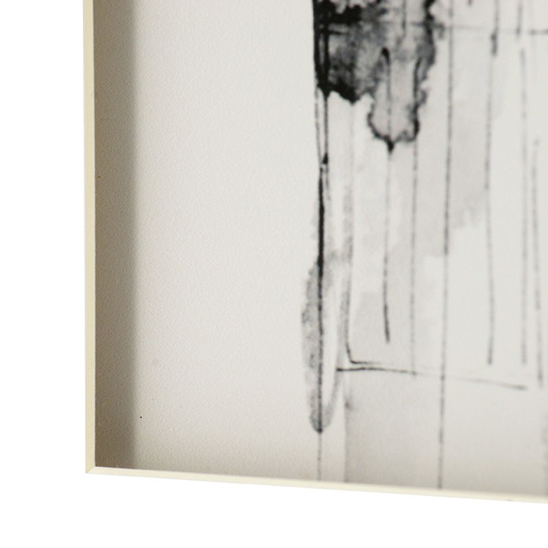 Architecture Wall Art Prints Set of 4 with Black Frame - White / Black