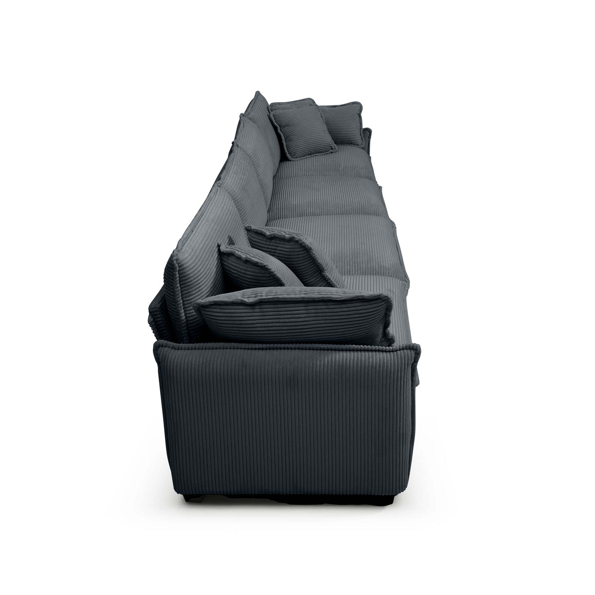 Modern Corduroy Sofa Set with Memory Foam Cushions - 3 Piece
