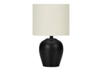 Transitional Ceramic Table Lamp with Rotary Switch - Black / Cream