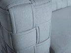 Saree Chenille Chair - Light Blue