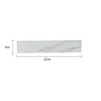 Sintered Stone Bathroom Vanity Top with 4" Backsplash and 22" Sidesplash - Carrara White