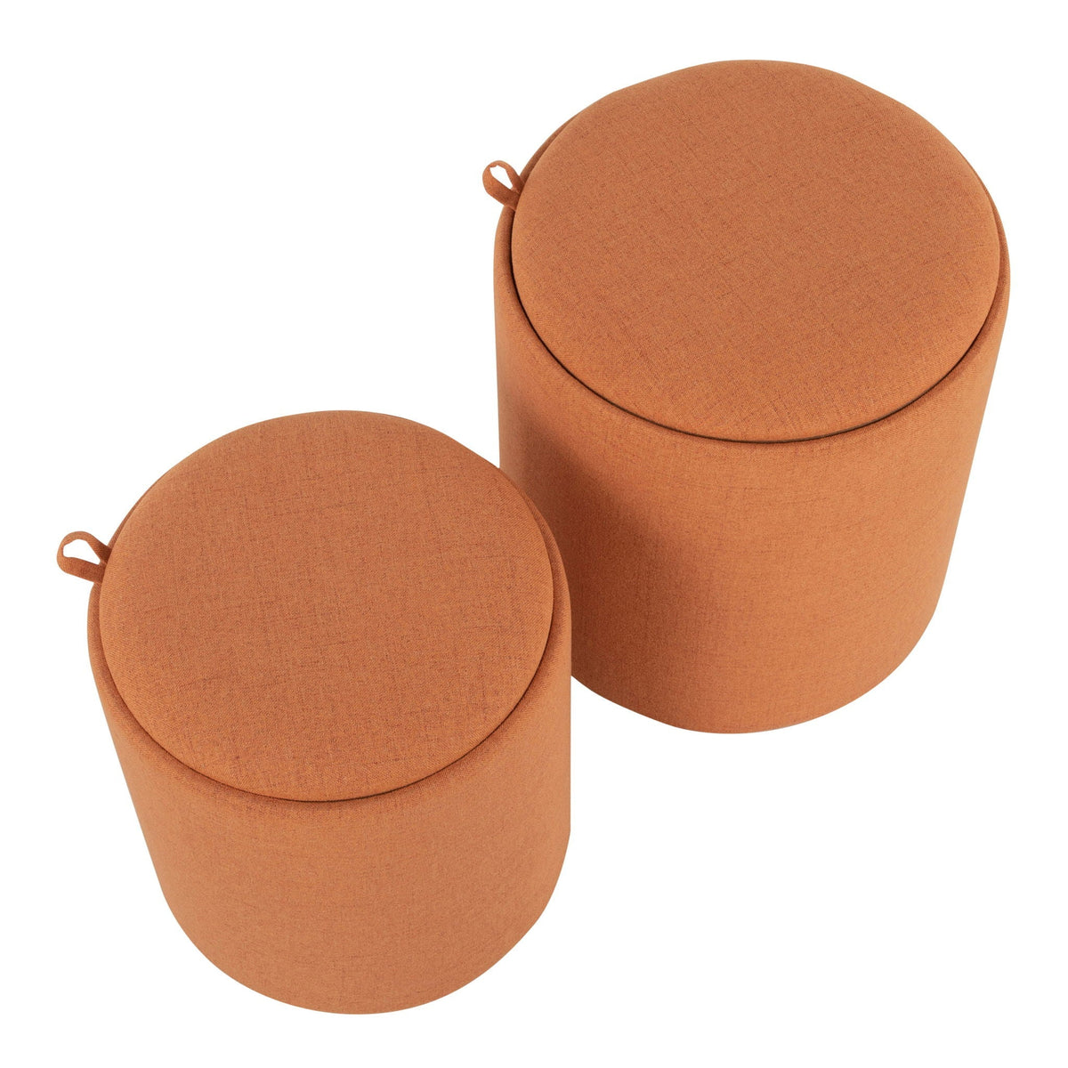 Contemporary Nesting Ottoman Set with Flip Tray Top - Multiple Colors