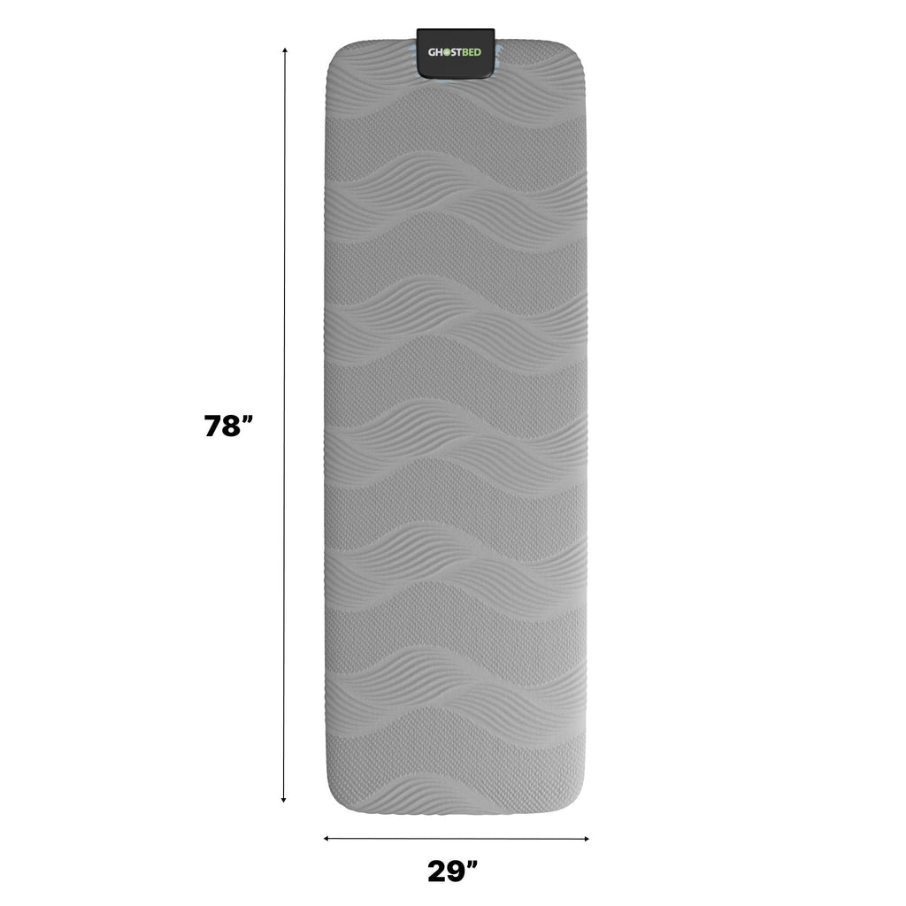 Massage Topper with Gel Infused Memory Foam and Air Cell Technology - Gray
