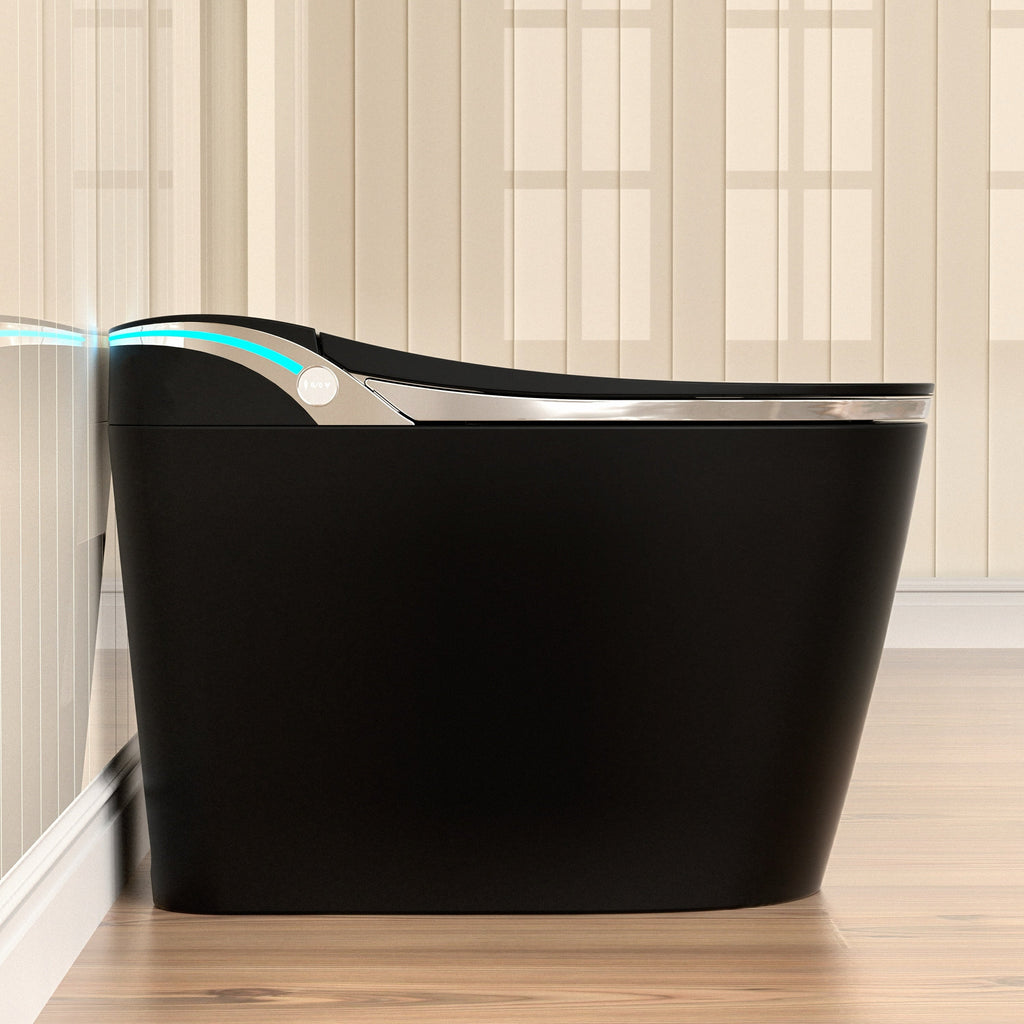 Elongated Smart Toilet with Bidet and Auto Flush - Matte