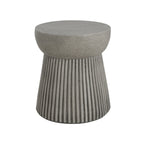 Outdoor Lightweight Concrete Side Table with Hourglass Design
