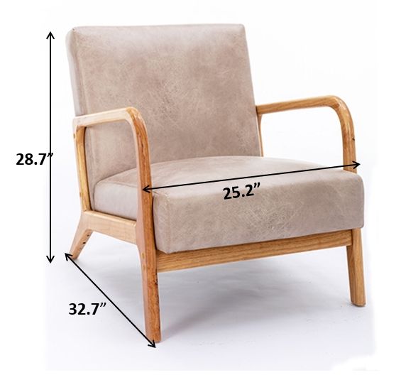 Mid-Century Modern Accent Chair with Cushioning - Multiple Colors