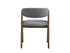 Gray Side Chair Set with Upholstered Cushion - Modern Dining Room Chairs