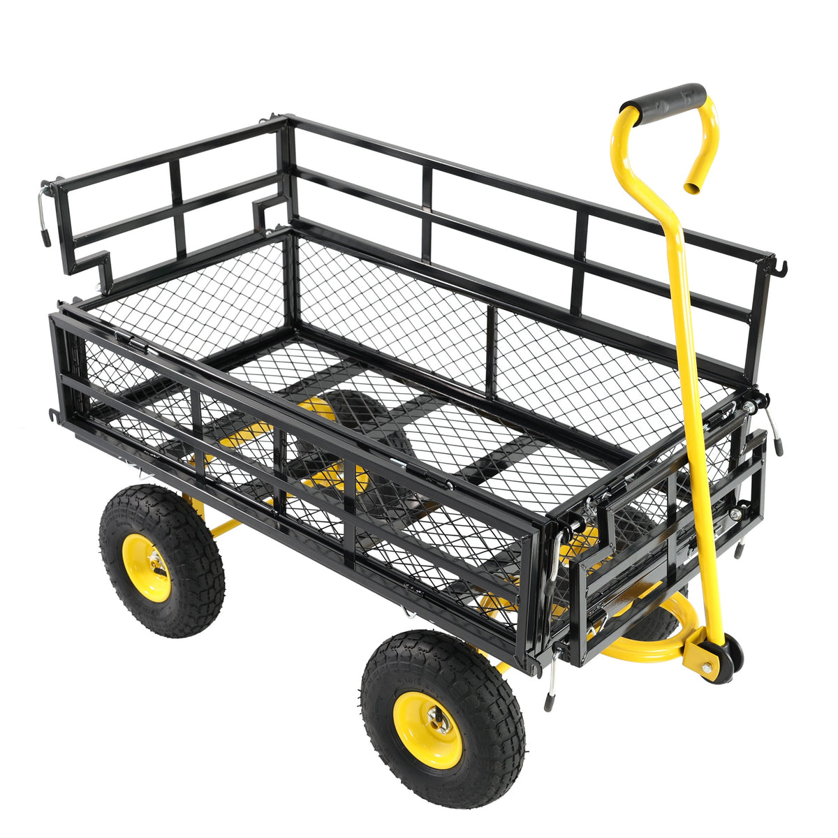 Outdoor Wagon Cart with Metal Frame - Green