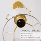 Adjustable Pendant Lighting with Clear Glass Shade - Black or Gold