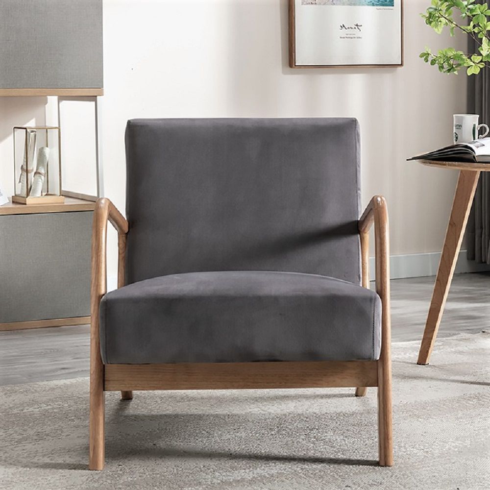 Mid-Century Modern Accent Chair with Cushioning - Multiple Colors