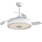 Invisible Ceiling Fan with Remote Control and 36W LED Light