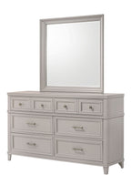 Square Mirror with Beveled Glass - White or Gray