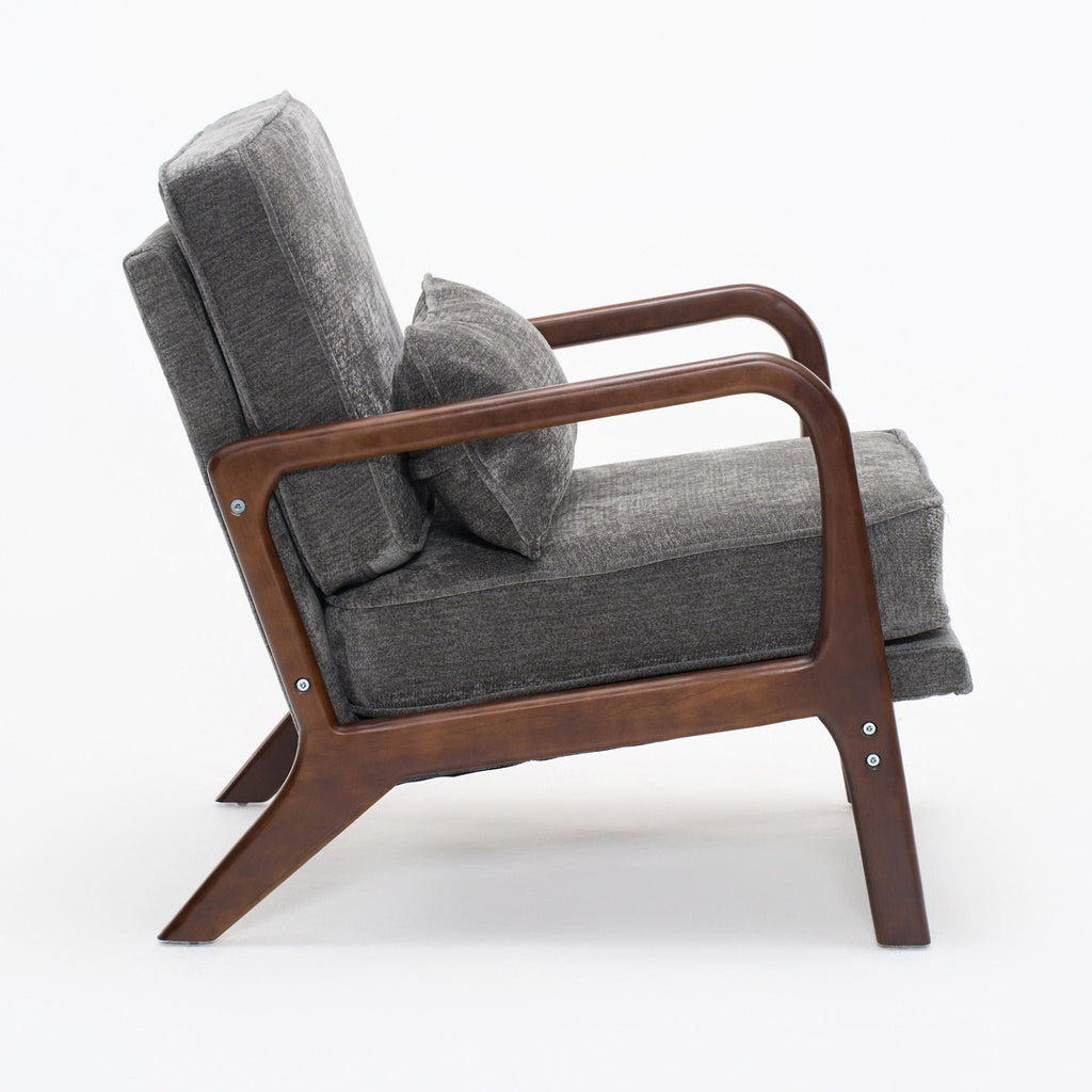 Upholstered Living Room Chair with Curved Armrests - Choice of Color