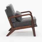 Upholstered Living Room Chair with Curved Armrests - Choice of Color