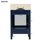 Bathroom Vanity with Ceramic Sink and Ample Storage - Blue, Green, or Black