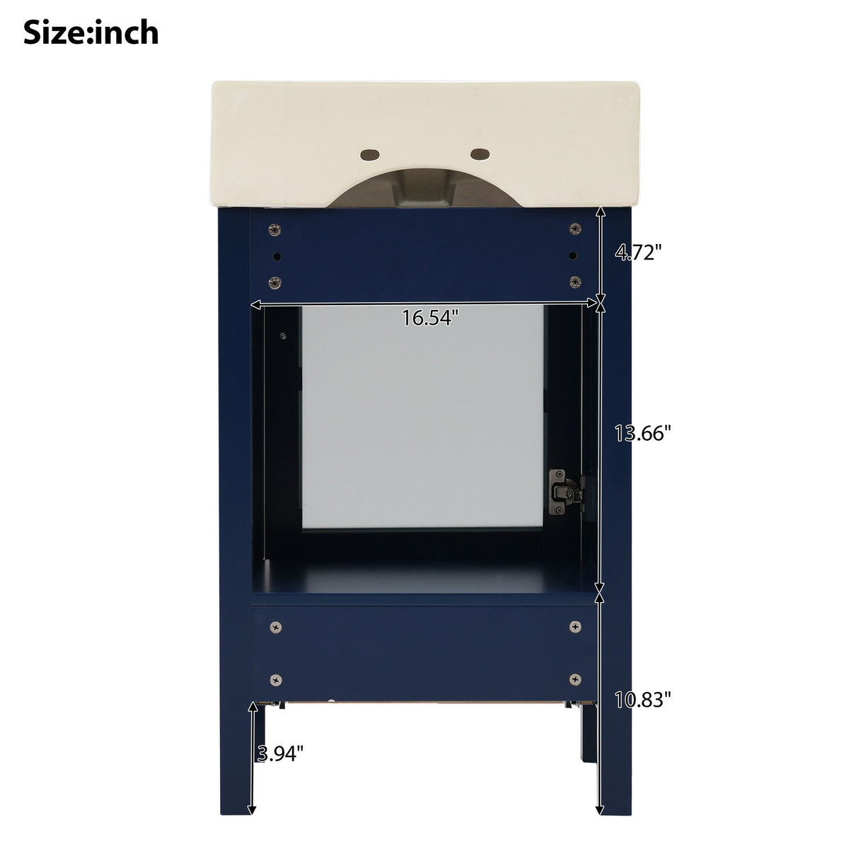 Bathroom Vanity with Ceramic Sink and Ample Storage - Blue, Green, or Black