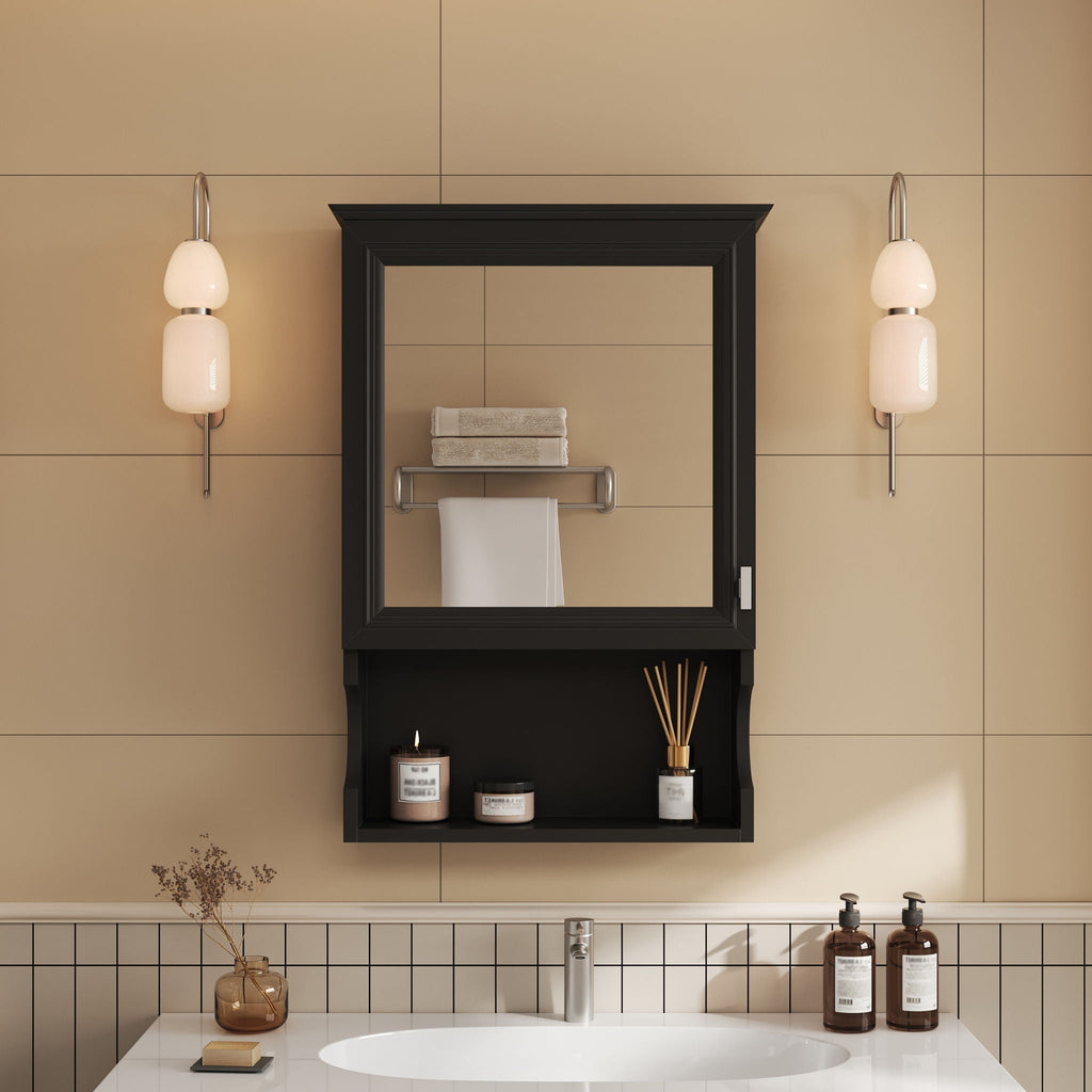 Wall Mounted Bathroom Storage Cabinet With Mirror