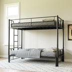Twin Size Metal Pull-Out Bunk Bed with Ladder - Metal