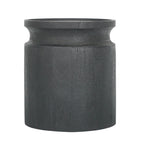 Black Wooden Cylinder Side Table