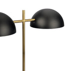 Hydro Table Lamp with Double Lamp and Marble Base - Black / Gold / Marble