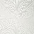 Luminous Burst Dimensional Resin Wall Art with Abstract Design - White Gloss