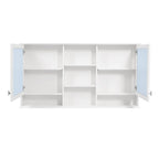Wall Mount Mirror Cabinet with Adjustable Shelves - White