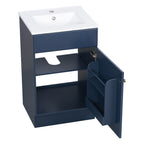 Bathroom Vanity with Sink and Adjustable Shelf - Multiple Colors