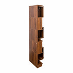 5 Tier Corner Book Shelf with Durable Melamine Finish - Neutral Wood