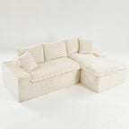 Convertible Modular Sectional Sofa with Twin Seat and Chaise - Multiple Colors