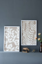 Shadow Box Wall Decor with Paper Florals – White