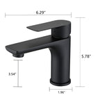 Modern Bathroom Sink Faucet with Single Handle - Gold or Black