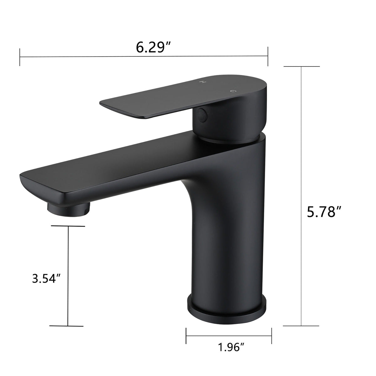 Modern Bathroom Sink Faucet with Single Handle - Gold or Black