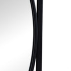 Rectangular Wall Mirror with Black Frame - 15.7" W x 0.7" D x 31.9" H - Black