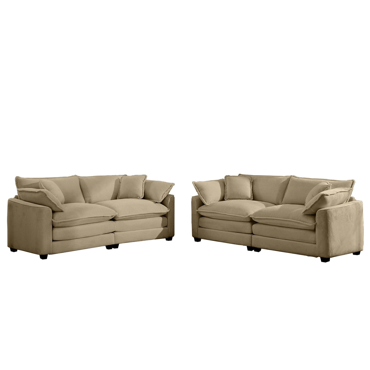 Oversized Deep-Seat Fabric Sofa & Chair Sets